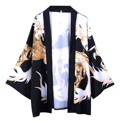 Kimono Japonés De Verano Con Mangas De Cinco Puntos En Y Coa