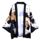 Kimono Japonés De Verano Con Mangas De Cinco Puntos En Y Coa