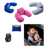 Almohada Inflable Cuello Doble Cojín Cómodo Viaje Relajante