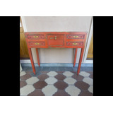 Mesa Arrime Auxiliar Vintage Oriental Madera 