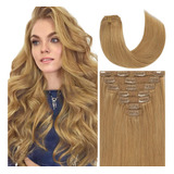 Caliee Extensiones De Cabello Humano Con Clip, Color Rubio C