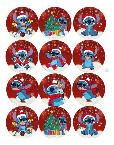 Stitch Esferas Navideñas Stitch Rojo