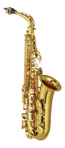 Saxofone Sax Alto Yamaha Yas-62 Eb Laqueado Dourado Com Case