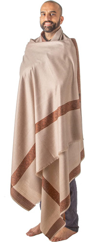 Chal / Talit De Oracion Om Shanti Crafts Light Brown