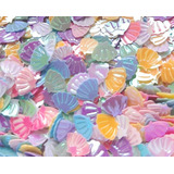 Aplique Para Laços Confete Conchas Candy Colors 30 Gramas Ap