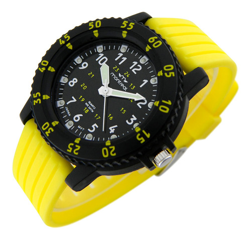 Reloj Montreal Hombre Ml961 Agujas Luminosas Aro Giratorio