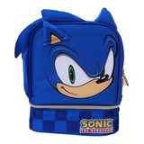 Lonchera Sonic Liso Niño Térmica Escolar Azul