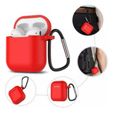 Funda De Carga Para Apple AirPods 1ª Y 2ª Gen Rojo