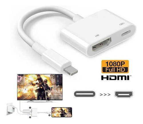 Adaptador De Cable Para iPhone iPad A Hdmi Tv Digital Av