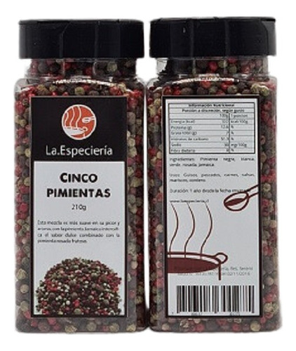 Mix 5 Pimientas 210g, La Especiería. Sin Preservantes.