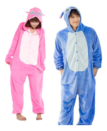 Pijama Disfraz Polar Para Adultos Diseño De Stitch