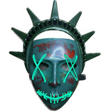 Mascara Purga Estatua Libertad Luz Led Verde Envío Gratis