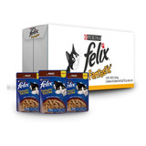 Caja De Alimento Húmedo Felix Fantastic Tiritas X24 U 2.04kg