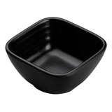 Bowl Cuadrado Melamina Negro 6.6cm Haruki Winco