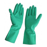 Guantes Nitrilo Verde Flocados