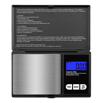 Gramera De Cocina Balanza 0.01gr A 200gr 2 Decimales Digital Capacidad máxima 200 g Color Negro | MercadoLibre
