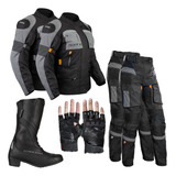 Kit Jaqueta Calça Armor E Bota Strike Fem. Texx Impermeável