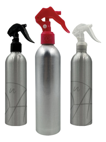 Atomizador Mini Trigger 250 Ml Botella De Aluminio X 3 