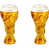 Vasos Cerveza Copa Del Mundo Pack 2 Shop Vidrio Trofeo 400ml