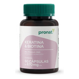 Keratina Y Biotina (60 Caps) Pronat Sabor Sin Sabor