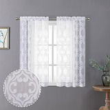 Cortinas Blancas Aiyufeng Suri 45  2 Paneles - 3d Floral - T