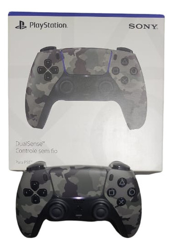 Controle Joystick Sem Fio Sony Playstation 5 Camouflage Gray