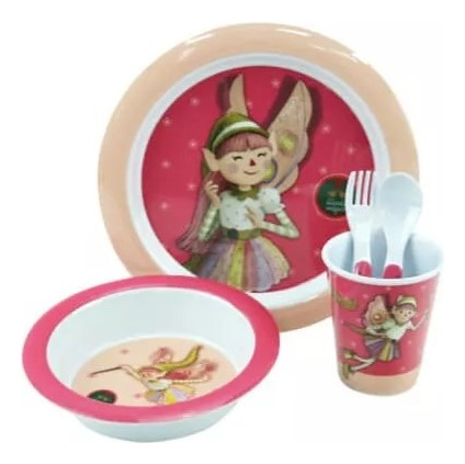 Set Platos 5 Piezas Mi Duende Mágico Todos Lo Modelos Regalo