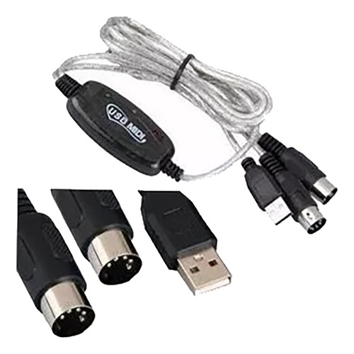 Cable Adaptador Audio Sonido Teclado Interfaz Midi Usb