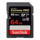 Cartão De Memória Sandisk Sdsdxxg-064g-ancin  Extreme Pro 64gb