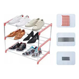 Zapatera Organizador De Zapatos Rack 3 Niveles Para 6 Pares