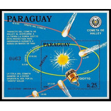 Espacio - Cometa Halley - Paraguay 1986 - Block Mint Muestra