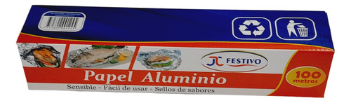 Papel Aluminio Rollo X 100 Mts