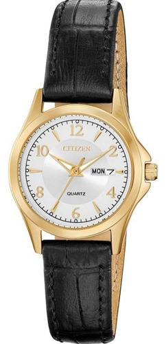 Reloj Citizen 61187 Eq0593-26a Mujer Correa Piel Fechador Color Del Fondo Blanco 61187