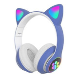 Audifonos Inalambricos Bluetooth Rgb Orejas De Gato Vzv-23m