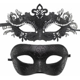 Mascarada Para Parejas Metal Veneciano Halloween Mardi Gras