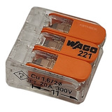 Conector Emenda Wago 3 Vias 4mm Transparente-221-413 - 10 Pç