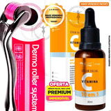 Kit Rolo Derma Roller Microagulhamento + Colágeno Max Love