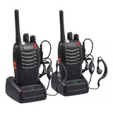 Pack 2 Radio Transmisor Baofeng 888s Con Manos Libres