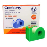 Gasa Papel Microporosa Cranberry Tela Adhesiva De 2.5cm X 900cm X 12u