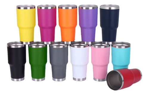 Paquete De 12 Piezas Vaso Térmico De Acero Inoxidable 30 Oz 