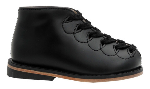 Zapato Semi Ortopédico Niño Piel Negro (12-17.5) S901 Os02cu