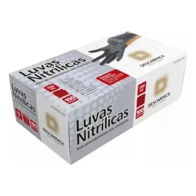 Luva Nitrílica Preta Para Procedimento Não Cirúrgico Sem Pó Tamanho P Caixa Com 100 Unidades Descarpack | MercadoLivre