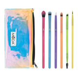 Moda Electric Eye Brush Set 6 Brochas De Ojos Neon + Estuche