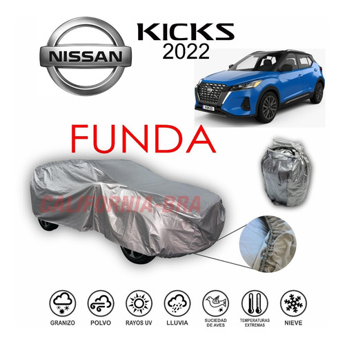 Funda Cubierta Lona Afelpada Cubre Nissan Kicks 2022