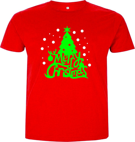 Camisetas Navideñas Arbolito Merry Christmas Adultos Y Niños