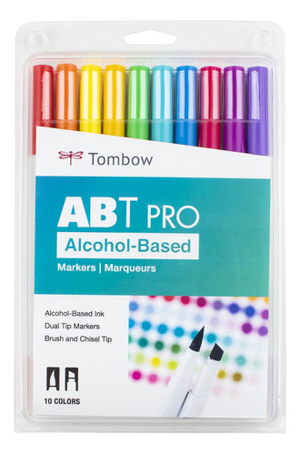 Tombow Abt Pro Marcadores A Base De Alcohol, Paleta Brilla. Color Brillante