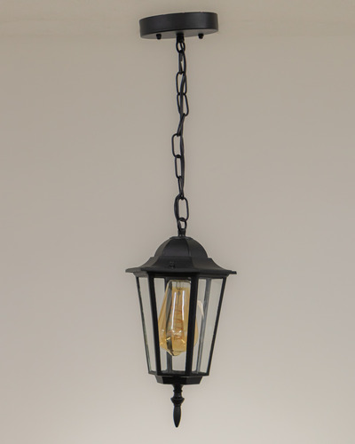 Farol Colgante Negro 6628