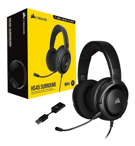 Diadema Gamer Corsair Hs45 Surround Carbon