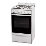 Cocina Volcan 89144v A Gas 4 Hornallas  Blanca Puerta Con Visor 70l