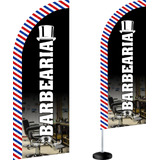 Wind Banner Barbearia Barber Dupla Face Só Tecido Sem Haste